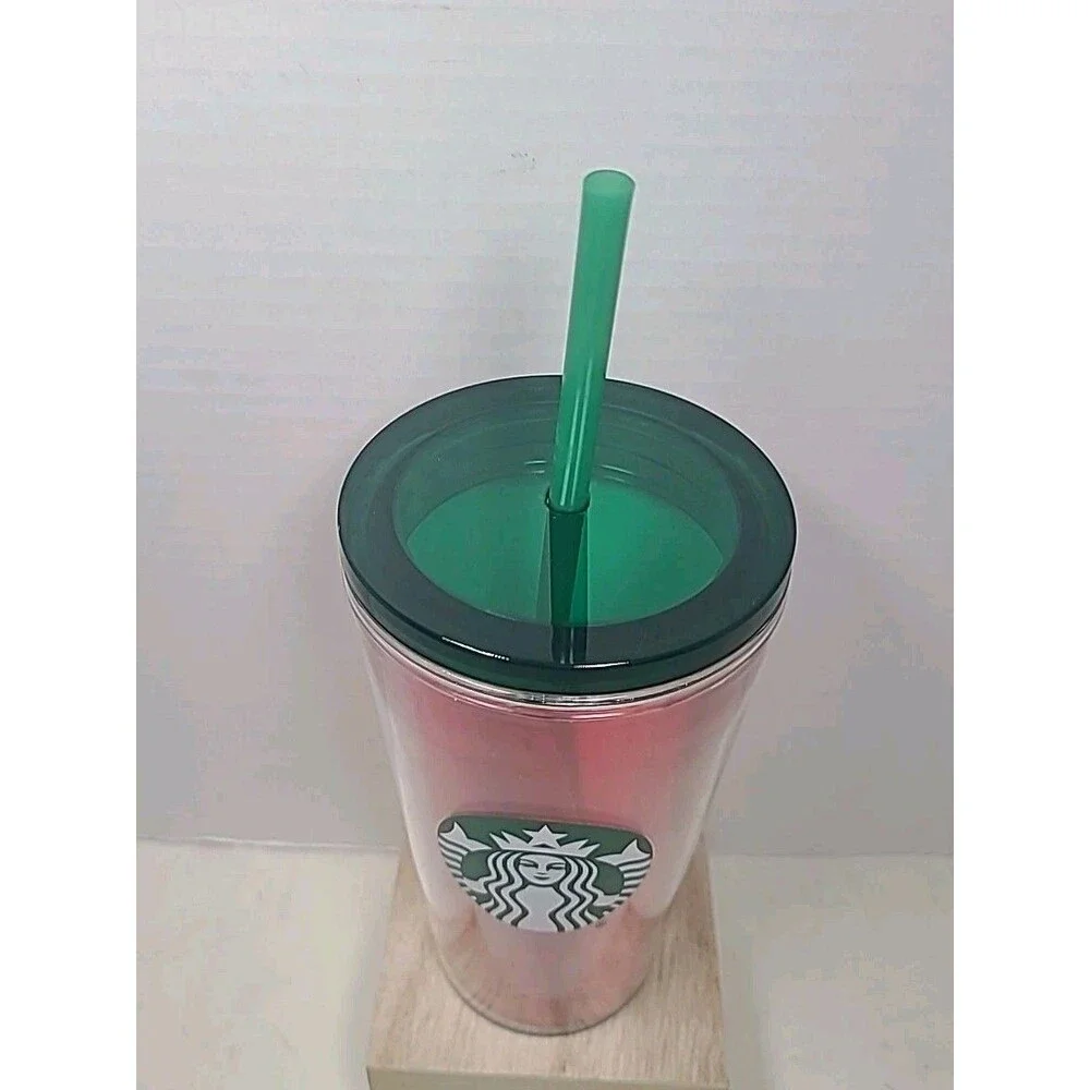 Starbucks 2022 Plastic Travel Tumbler 16 fl oz Cold Beverage Mug Cup
